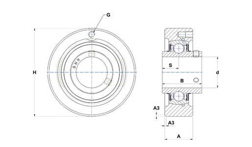 Фланцевый подшипниковый узел SNR UCC206-20