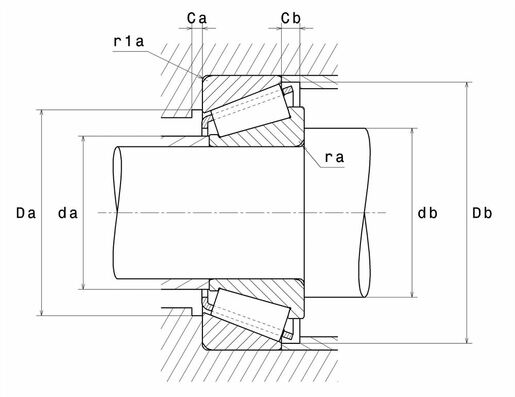 Однорядный конический роликоподшипник SNR 32218A