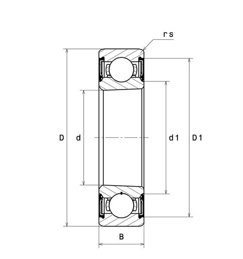 Однорядный шарикоподшипник SNR 6206.K.EE