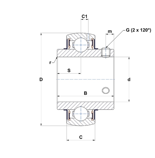 Подшипник для узлов SNR SUC206-20