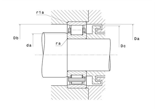 Однорядный цилиндрический роликоподшипник SNR N.204.E.G15